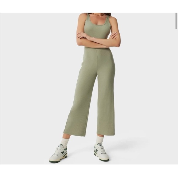 MATE the Label Pants - MATE THE LABEL Tencel Rib Jumpsuit Sage | S